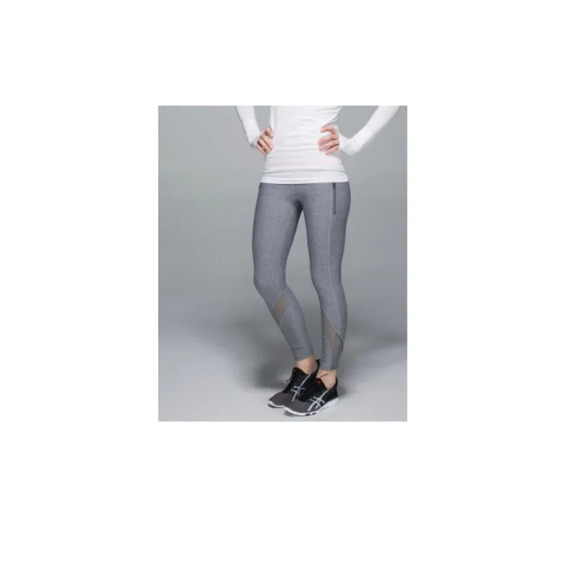 Lululemon Inspire Tight II (Mesh)- In Grey/ Butter Pink - Picture 1 of 14